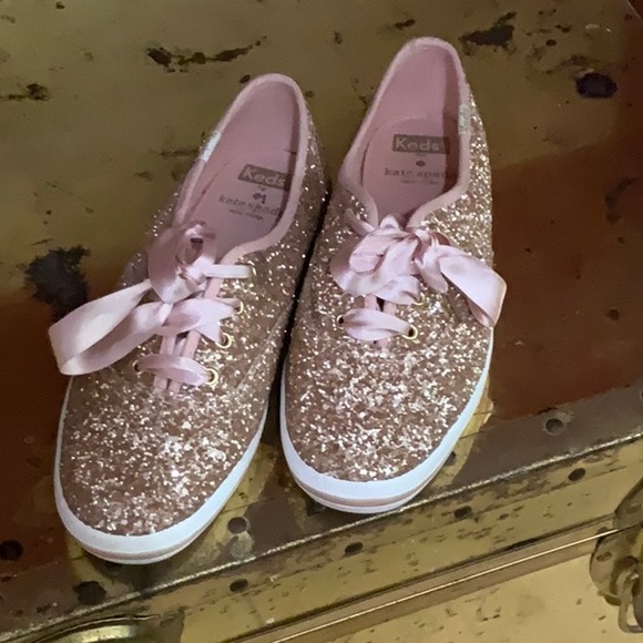 Keds Shoes - Keds x Kate Spade Glitter Sneakers - Pink
